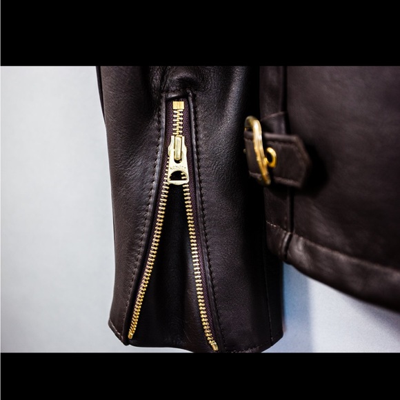 SCHOTT NYC | Leather Moto Jacket | Dark Brown | size 42 - Picture 6 of 13